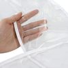 SelfTek 2 Pcs Rain Bonnet with Visor Clear Plastic Rain Hats, Waterproof Rain Scarf Protect Hairstyle for Women Lady (White)
