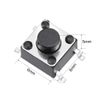 sourcing map 6x6x5mm Momentary Panel PCB Surface Mounted Devices SMT Mount 4 Pins Push Button SPST Tactile Tact Switch 50PCS