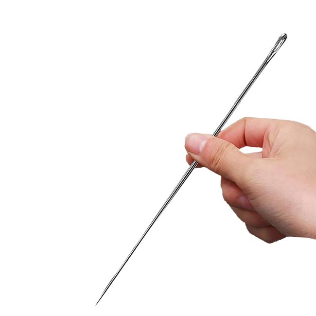 10" Professional Upholstery Needle 3mm Thickness, Big Eye Hand Sewing Needles for Stitching and Crafting Projects