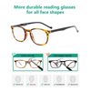 Eyekepper 5-Pack Spring Hinges 80's Classic Reading Glasses Amber +3.50