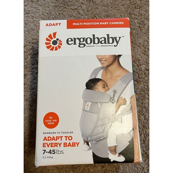 Ergobaby Adapt Baby Carrier, Multi-Position, Premium Cotton, Pearl Grey