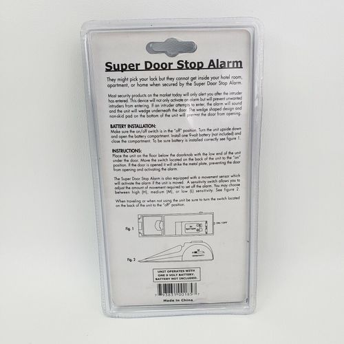 NEW Streetwise Portable Super Door Wedge Stop Alarm Model SDS85