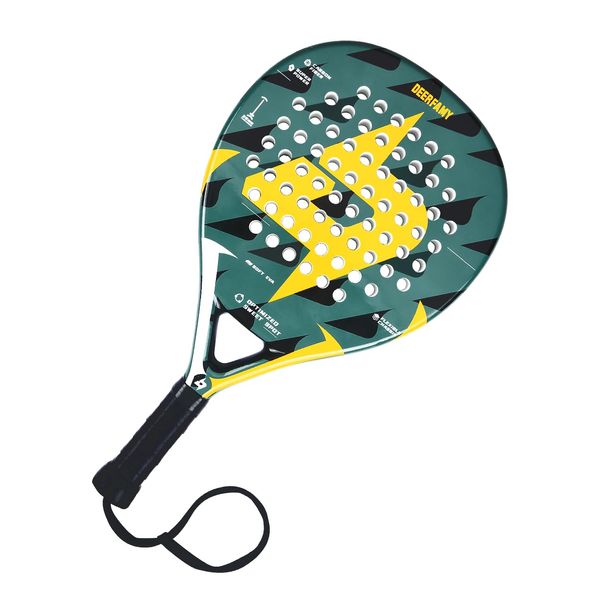 DEERFAMY Padel Racket Carbon Fiber Surface with EVA Memory Flex Foam Core Padel Tennis Racquets Lightweight