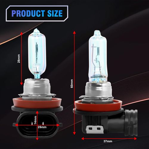 SHENKENUO Fit for Nissan Altima (2007-2018) Halogen Headlight Bulb, H9 High Beam + H11 Low Beam + H11 Fog Light Bulbs - High Performance Headlight Bulbs Combo,Plug-n-Play (Contains 6 Bulbs)