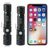 2PC Super Bright LED Tactical Flashlight Zoomable + Rechargeable Battery