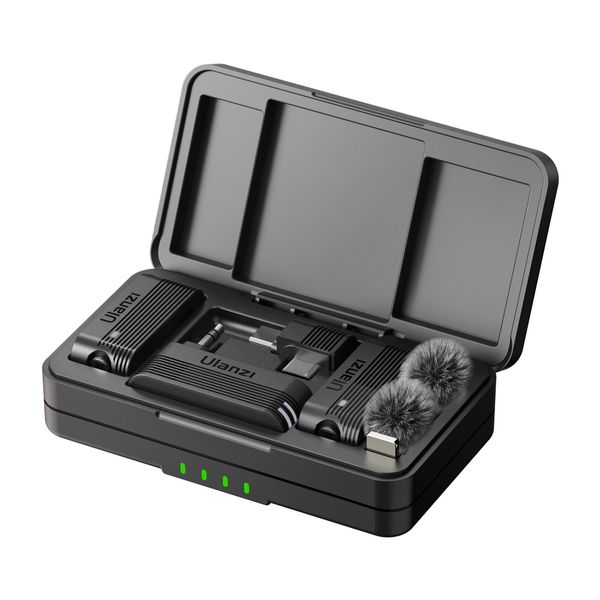 Ulanzi A100 Wireless Microphone Lavalier MIC for iPhone 16 15 Pro Max Camera