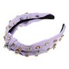 VOCOSTE Purple Headband Diamond Women Knotted Fashion Pleated Headband Versatile Outerwear Hair Accessories 1pc