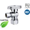 Pack 20 pcs 1/4 Turn Angle Stop Valve 5/8" OD Comp  x 1/4" OD Comp For ICEMAKER