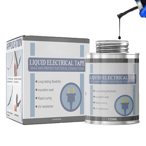 Yelewy Liquid Insulating Tape, Black Liquid Electrical Tape, Black Liquid Electrical Tape, High Temperature Resistant Flame Retardant Adhesive, Waterproof, Quick Drying