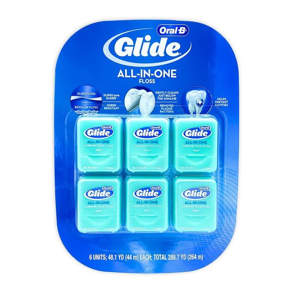 Oral B Glide Pro Health Advanced Dental Floss 686 Foot Mint Waxed Pack of 1