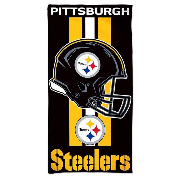 WinCraft NFL Pittsburgh Steelers Fiber Beach Towel, 9lb/30 x 60