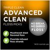 DenTek Triple Advanced Clean Mouthwash Blast Floss Picks, 75 Count, (Pack of 12)