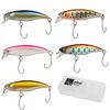 Zite Fishing Trout Wobbler Set 5.2 cm - 5 UL Trout Bait Bass Fishing Lure - Slow Sinking Trout Spoon Alternative with Bait Box, Trout Bait, Fishing Lure Trout, Fishing Lure for Trout