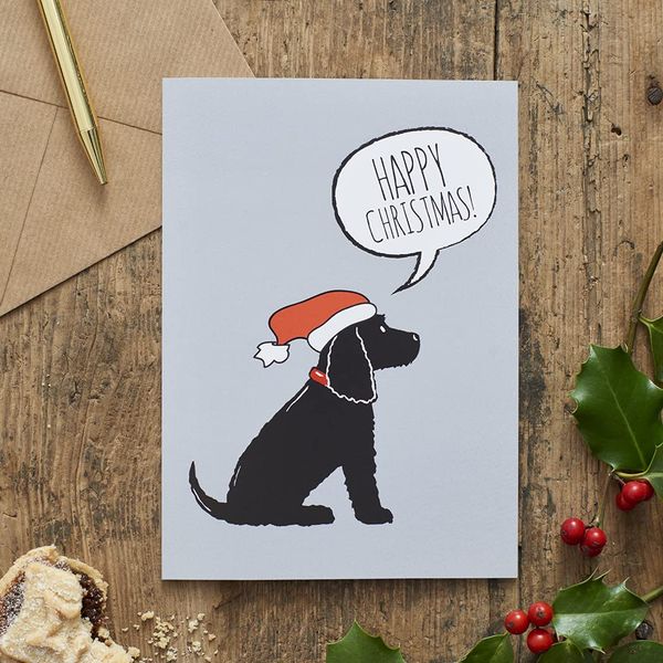 Cocker Spaniel (Black) Christmas Card