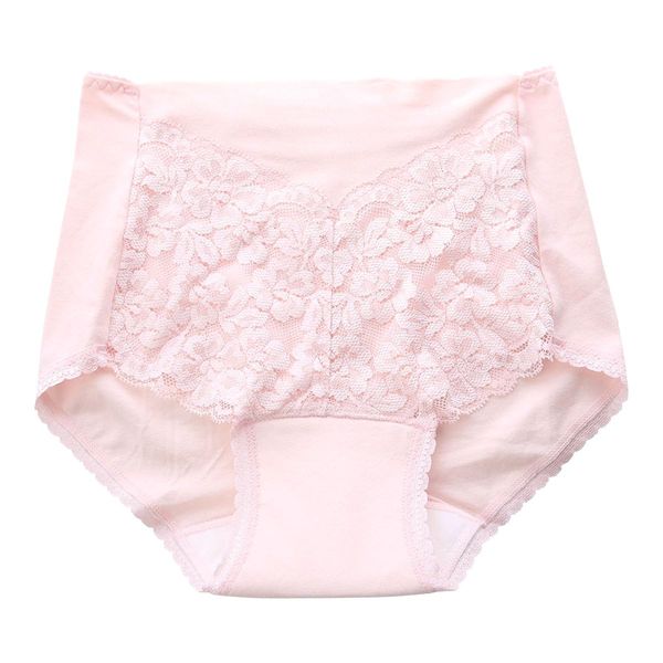 Incontinence Safe Shorts with Absorbent Fabric Deodorizing Antibacterial Lace (PI-Pink, LL)