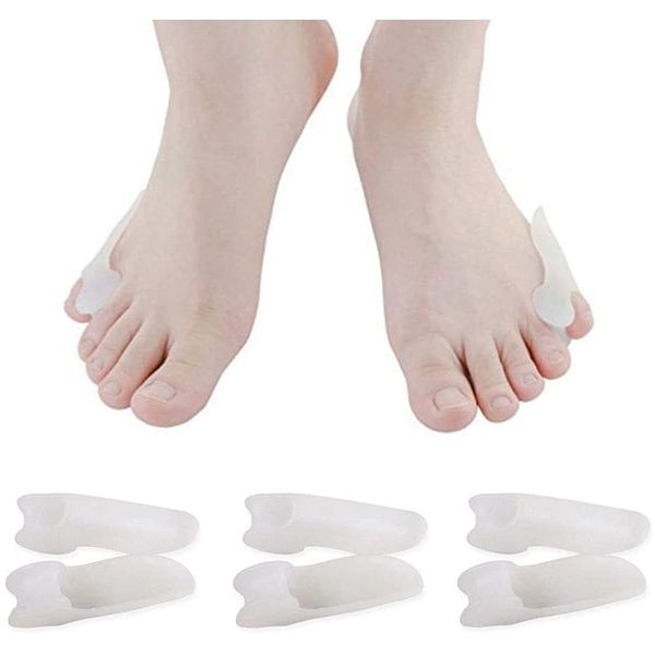 Pedimend Silicone Gel Tailor's Bunion Corrector (3PAIRS - 6PCS) - Gel Little Toe Separators Last Pinky Toe Spacer Guard Cushion Protector - Helps to Prevent Callus Formation | Foot Care