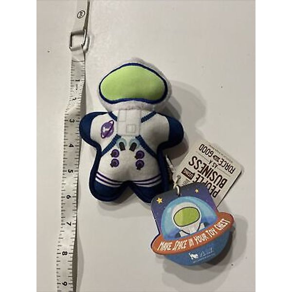 PET PLAY ASTRONAUT B THE CHANGE Dog Toy PUPBOX CRINKLE SQUEAKER GLOW IN THE DARK