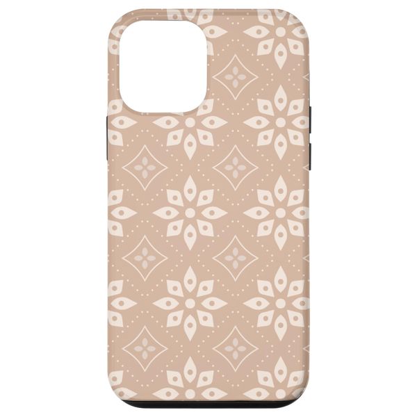 Case for iPhone 12 Mini Beige Cream Soft Tan Sandy Moroccan Mosaic Tile Pattern