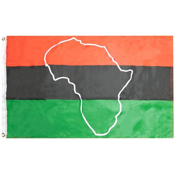 Afro American Map BLACK HISTORY MONTH  2x3 Flag