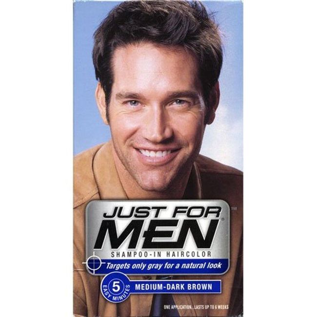 Just for Men Shampoo-in Haircolor Medium-dark Brown H-40 (Pack of 6)