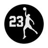 Number #23 White Black Basketball Player PopSockets Adhesive PopGrip