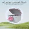 BVN Leak-Proof Denture case, Denture Cup for Soaking dentures, Retainer Cleaning case Pink and White Denture case