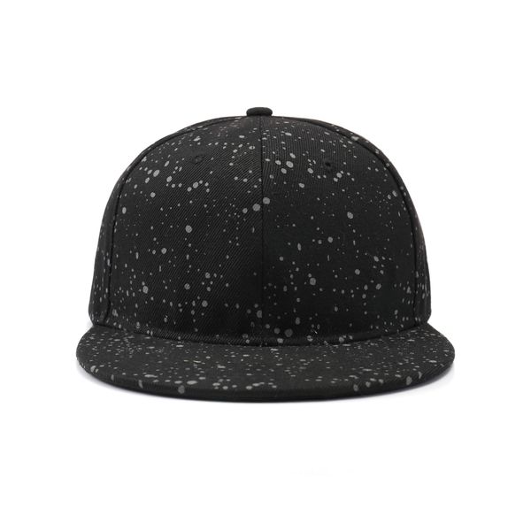 True Heads Black Paint Splatter Design Snapback Baseball Cap