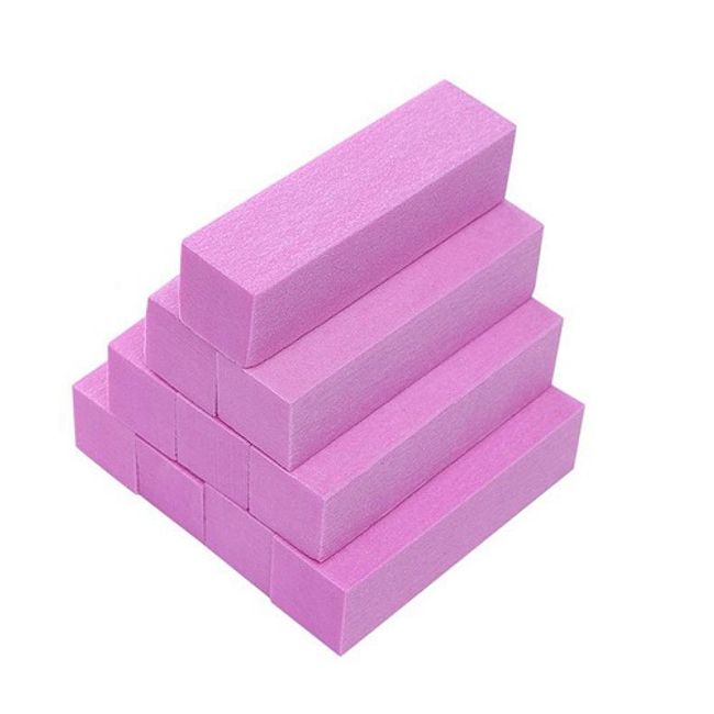 Set of 10 Nail Sanding Block Files Pink Files for Nails For Nail Care Self Nails Nail Extensions Acrylic Nails Nail Tips Sanding Nail Files Nail Files New