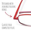 IF Compact Lenses Readers Slim Flat-Folding Unisex Reading Glasses - Chilli, "+1.0"""