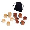 Baspoom checkers pieces -backgammon pieces-Dark Brown/Natural 15tablets each