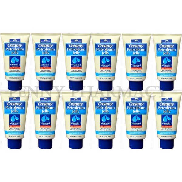 CREAMY Petroleum Jelly w/ Vit E, 4.5oz Personal Care ( 12 pack ) PHARMACY FRESH~