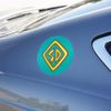 Scooby-Doo Tag Automotive Car Window Locker Circle Bumper Sticker