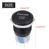 Keenso 12V Car Engine Start Stop Push Button Power Push Button Switch Universal Engine Start Stop Button Push Push Switch Ignition Starter (Black)