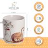 SPOTTED DOG GIFT COMPANY Cat Mug, Ceramic Porcelain China Tea Coffee Mug Cup, Cute Cats Themed Gifts for Cat Lovers and Animal Lovers Women Men Kids, 350ml / 12oz