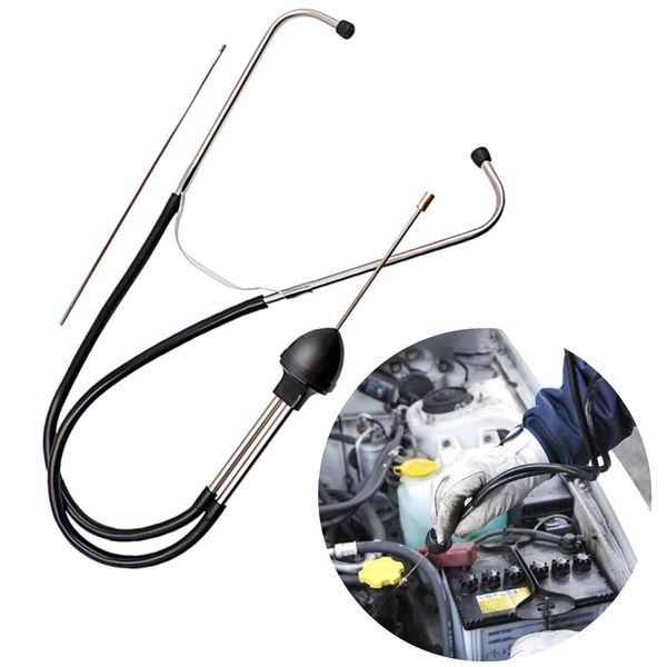 Mechanic Sound Scope, Engine Stethoscope, Engine Maintenance Supplies, Abnormal Sounds, Abnormal Detection, Diagnosis, Machine Repair, Maintenance, Stethoscope Type, Identifying Fault Locations, Corrosion Resistant, Anti-Rust, Mechanic Tools (Black)