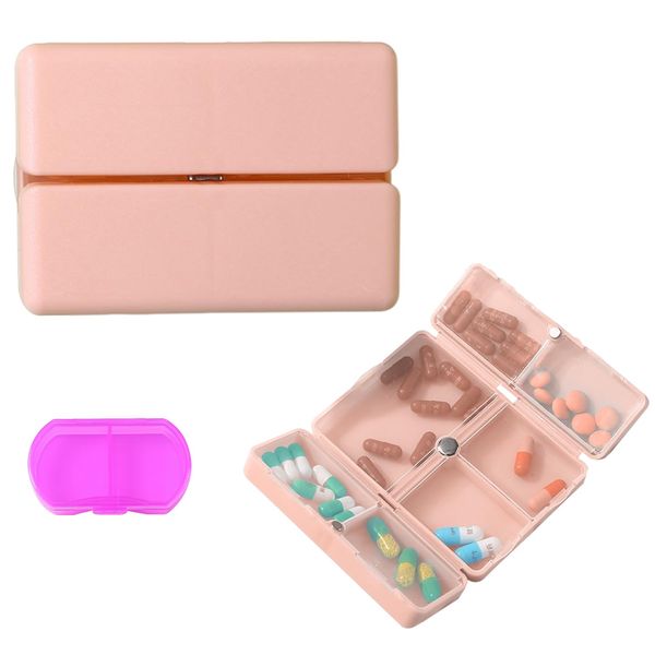 1 Medicine Storage Box, 1 Two-Compartment Medicine Box, Medicine Storage Box, Pill Organizer, Travel Medicine Box, Portable Medicine Box