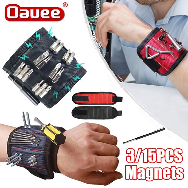 Powerful Magnetic Wristband Wristband Magnet Electrician Tool Kit for Screw  Nail Nut Bolt Drill Bit Portable Repair Tool Belt