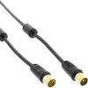INLINE Antennenkabel 2X geschirmt mit Filter >85dB schwarz 7m