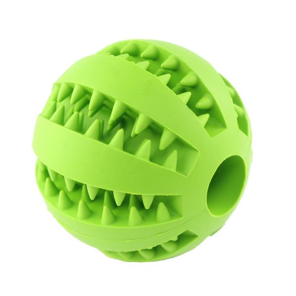 Left&Right Dog Toys Interactive Games Tooth Cleaning Treat Ball for Dog Training Playing Crewing 2.8In (Green)