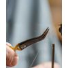 Loon Outdoors Precision Fly Tying Tool for Small Flies, Bent Tip for CDC and Dubbing (Yellow)