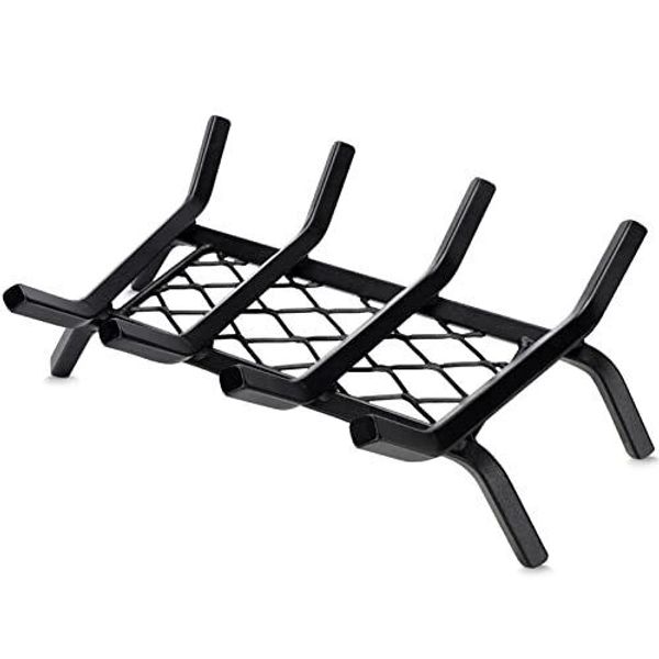 Fireplace Grate 17 "Heavy Duty with Ember Retainer 1/2” Bar Fire Log Grate fo...