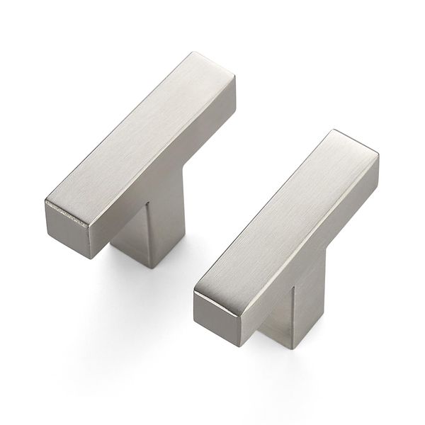 JOY DECOR 6 Pack Cabinet Knobs, Brushed Nickel Cabinet Handles, 2 Inch Kitchen Knobs, Single Hole Drawer Hardware for Dresser Drawers