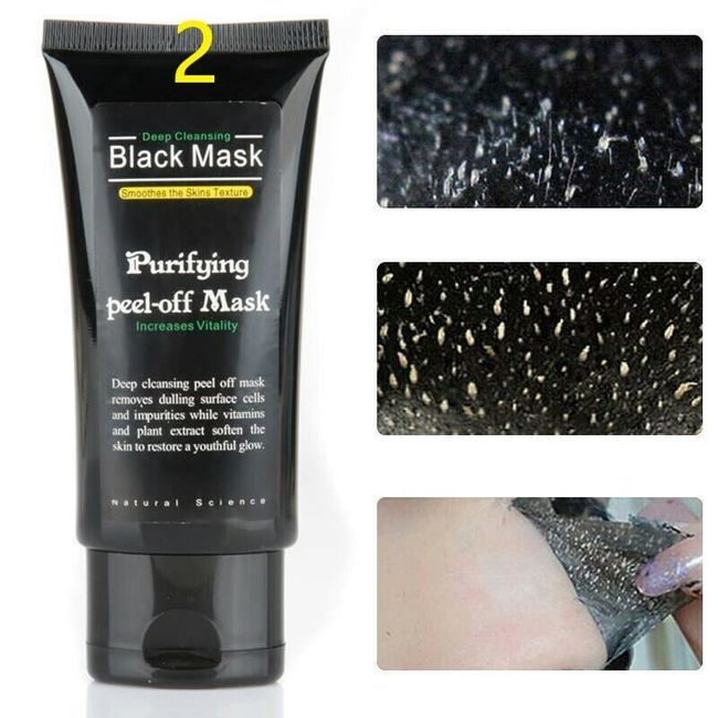 Purifying Acne Peel-off Mask ​Facial Cleansing Blackhead Remover Charcoal 2 PACK