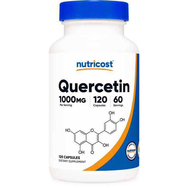 Nutricost Quercetin 1000mg, 120 Capsules - Vegetarian Capsules, 60 Servings, 500mg Per Capsule, Non-GMO, Gluten Free