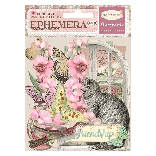 Stamperia DFLCT41 Orchids and Cats Decorative Paper, Multi, ‎16,2 x 12 x 0,5 cm