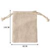 nuoshen 30 Pcs Hessian Bags, 8 X 10 CM Burlap Bags Cotton Drawstring Bag Hessian Fabric Small Drawstring Bag Gift Bag for Jewelry Wedding Christmas Party and DIY Craft
