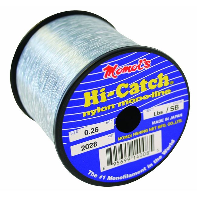 Momoi Hi-Catch 1/4-Pound Mono Line, 60-Pound 253-Yard, Smoke Blue