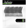 Disposable Heavy Weight Black/White Plastic Dinner Forks 100pcs