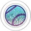 Lilac Purple Baseball Softball On Light blue PopSockets PopGrip for MagSafe