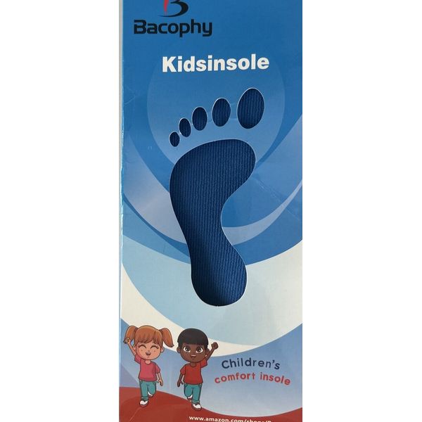 Bacophy Kids Orthotic Arch Support Insoles, Blue, X-Large